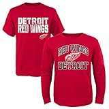 NHLユースBoys 8 – 20 Red Wings 14piece Long &半袖Tシャツセット レッド