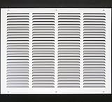 20 " W x 16 " HスチールReturnエアグリル – Sidewall and Cieling – HVACダクトカバー – ホワイト[外側寸法: 21.75 " W x 17.75 " 