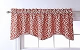 High QualityTwill and Birch Bryce Chenille Scalloped Valance with Cording, 55 by 17-Inch, Rust