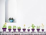 Pop Decors Flower Pots Beautiful Wall Stickers for Kids Rooms [並行輸入品]
