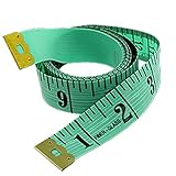 uxcell ソフトテープメジャー　 縫製テーラー　定規 150cm/60 inch　緑とブラック　プラスチック　携帯型