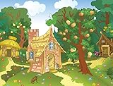 JP London PMUR2449 uStrip Peel and Stick Removable Wall Decal Sticker Mural, House Hansel Gretel Nur