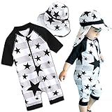 monoii ベビー 水着 男の子 80 90 70 可愛い 赤ちゃん 水着 ラッシュガード 水着 子供 ロンパース 星 c309