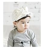 (ピーキー)Peigeeベビー用ハット 赤ちゃんキャップ キッズ 帽子 子供サンバイザー フィッシャーマンハット 猫耳 ジーンズ風 女の子 男の子 男女児 紫外線 UVカット
