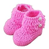 YideaHome手作り風 赤ちゃん用 子供用 幼児 可愛い 出産祝い ベビー靴 ニット靴 新生児 ベビーシューズ