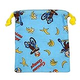 アスナロ（バッグ） Curious George（ジョージ）巾着 Sサイズ ポーチ コップ入れ 入園 入学 新学期S サックス