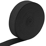 平ゴム 弾性ゴム 4仕様 2色 ホワイド/ブラック 強い弾性 ズボン用交換バンド DIY手芸材料 耐久性 (15mm幅×10m ブラック)