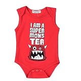 SOBABY ベビー 男の子　夏服　袖なし　ロンパース アニメキャラクター レッド（100cm / 18-24ヶ月）