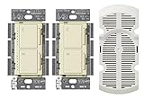 Lutron MA-LFQ3-AL Maestro 3-Way Dimmer and Fan Control, Almond by Lutron [並行輸入品]
