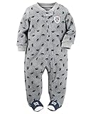 カーターズ Carter's カバーオール 長袖 前開き & ベビー・デポ モスリン ウォッシュクロス Fleece Zip-Up Sleep & Play NB (50-55cm) [並行輸入品]