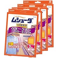 【まとめ買い】ムシューダ 1年間有効 防虫剤 ウォークインクローゼット専用 3個入&times;4個