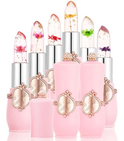 Amazon | ピーチカラーリップクリームクリスタル温度変化口紅リップ