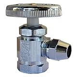 LASCO 06-7407 Texas Supply Valve, 1/2-Inch Iron Pipe Inlet X 3/8-Inch Flare Angle Fine Thread Outlet