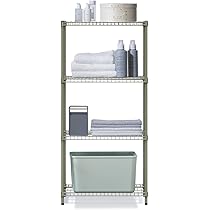 ハンマートーン塗装4段80Wメタルラック　スチールラック Amazon｜Hoixin スチールラック メタルラック シェルフ ラック 4