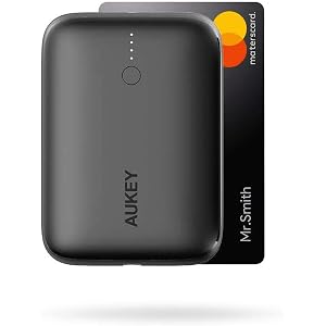 モバイルバッテリー AUKEY 大容量 10000mAh 軽量 小型 18W PD 3.0 & Quick Charge…