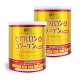 ファイン(FINE JAPAN) ヒアルロン & コラーゲン + 還元型コエンザイムQ10 缶タイプ 28日分(196g入) ハトムギエキス エラスチン ビタミンC 配合 国内生産×2個セット