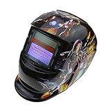 Giantree 溶接ヘルメット、鉄ManSolarパワード溶接ヘルメット自動暗くなるフード、ミグTigアーク溶接機マスクブルーイーグルデザイン