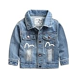 WanderKids デニムジャケット キッズ ベビー 男の子 スタジャン ジャンパー かっこいい ワイルド 90-120㎝ (100)