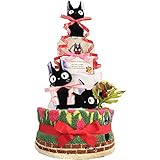 出産祝いに魔女の宅急便 ジジのおむつケーキ3段 ジブリ 女の子/赤ちゃん/内祝い/誕生日プレゼント/ギフトセット/ダイパーケーキ (パンパースM11 （出産祝い用に）)