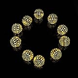 Modern Home Solar LED String Lights - Moroccan Metal Globe Lanterns