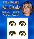 Iowa Hawkeyes 4 - PackチームロゴTemporary Tattoos