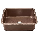 Sinkology SK201-23AC Classic Renoir Undermount copper Sink 23 In. Single Bowl Kitchen Sink In Antiqu
