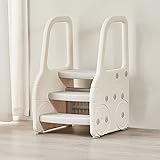 Amazon Co Jp 踏み台 3段 キッズ 子供 便利 ステップ台 おしゃれ 手すり付き 滑り止め 洗面所 手洗い トイレトレーニング 男の子 女の子 安全 安定性 産業 研究開発用品