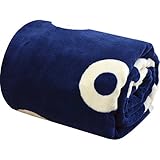 ottostyle.jp マイクロファイバーひざ掛け 大判サイズ リングドット/ネイビー (105×145cm) フワッとやさしい肌触り マシュマロタッチ