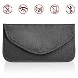 電波遮断ポーチ スマートキーケース 電波遮断携帯圏外ポーチ リレーアタックによる車の盗難防止 カーセキュリティ ブロッキングポーチ 防犯対策 スキミング防止 公共施設 病院などで Wi-Fi Bluetooth GPS ブラック