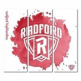 Radford University Highlanders Triptychキャンバス壁アート水彩