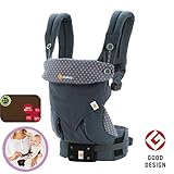 Ergobaby エルゴベビー・ 360 ベビーキャリア (Bitatto&ベビーウエストベルト付き) (ダスティーブルー)