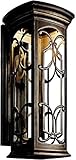 Kichler Lighting 49229OZ LED Franceasi 25-Inch Light Outdoor LED Wall Lantern, Olde Bronze with Ligh