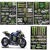 LIKENNY 車 バイク ステッカー 4枚セット防水耐光 レースチーム風 モンスターエナジー 反射ステッカー モトクロス カスタム ヘルメット用 レーシングロゴ 汎用スポンサーシール