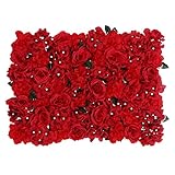 monkeyjackシルク人工花壁パネルウェディングVenueホーム壁ショップウィンドウHanging Decor レッド 5a623c3a36f823785dec95c6d6327ca1