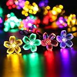 Arisen クリスマス イルミネーション 花 桜 電飾ライト led電池式 5.3m 50球 ライト 新年 飾り付け (多彩カラー)