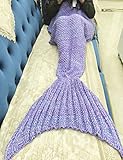 人魚毛布 マーメイド ブランケット 人魚コスチューム 可愛いひざ掛け マーメイド　着る毛布　暖かい　柔らかい 防寒 人魚タイプ マーメイド 着る毛布 (紫藍)