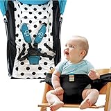 【Lilie】 ベビーカー シート クッション マット ベビー チェア ベルト セット バギー チャイルドシート 外食 食事 子供 おでかけ 椅子 (ドット)