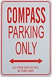 コンパス駐車場のみサイン – Mini Signs理想的なのMotoring Enthusiast