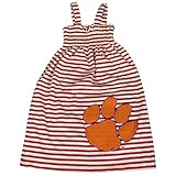 Clemson Tigers公式NCAAストライプノースリーブスモックドレスW /大きなロゴ。Fanatic 2 T by Glitterギア