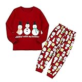 (プタス)Putars ベビー服 子供服 上下セット Tシャツ 男の子 長袖 クリスマス スノーマン柄 可愛い 秋 冬 スポーツ 運動会 旅行 記念日 プレゼント 12ヶ月-6歳