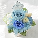 花由 プリザーブドフラワー パレット 3月アクアマリン マケプレプライム便