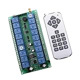 Perfk ワイヤレス　リモコン　18チャンネル　スイッチ　受信機　送信機　取り付け簡単　DC 12V-24V　