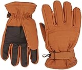 KINCO 1170-L Men's Ski Gloves, Duck Fabric, Waterproof with Heat keep Lining, Large, Brown [並行輸入品]