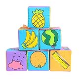 bettal 6pcs /セット子供用幼児赤ちゃん柔らかい布建物ブロック教育玩具ガラガラ音がする