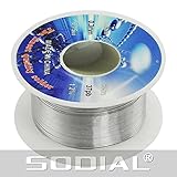 SODIAL(R) Solid Solder 0.3mm Dia Flux Core 63% Tin 37% Lead Long Wire Reel - SODIAL Retail Packaging