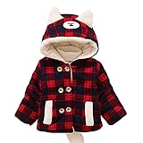 Cutelove　ジャケット　フード付き アウターウェア　長袖　ロングスリーブ　コットン　綿　ベビー服　男の子　ボーイズ　女の子　ガールズ　ベビー　赤ちゃん　幼児　春　秋　冬チェック柄　保温　防寒　可