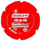 Freud Diablo 10-Inch by 6 Tooth Polycrystalline Diamond Tipped TCG Hardie Fiber Cement Saw Blade 5/8