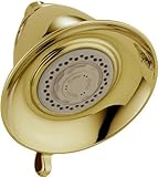 Delta Faucet RP34355PB Universal Showering Components, Touch-Clean 3-Setting Showerhead, Polished Br