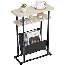 ビンテージ　サイドテーブル ベッドサイドテーブル　大　剥離 Amazon｜ZEXVIDA サイドテーブル スリム 布袋付き ベッドサイド