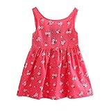 BOBORAファッション　バックレスワンピース　お姫様リボン飾りドレス　花柄プリント　綿　０－６歳